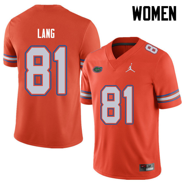 Jordan Brand Women #81 Dante Lang Florida Gators College Football Jerseys Sale-Orange - Click Image to Close